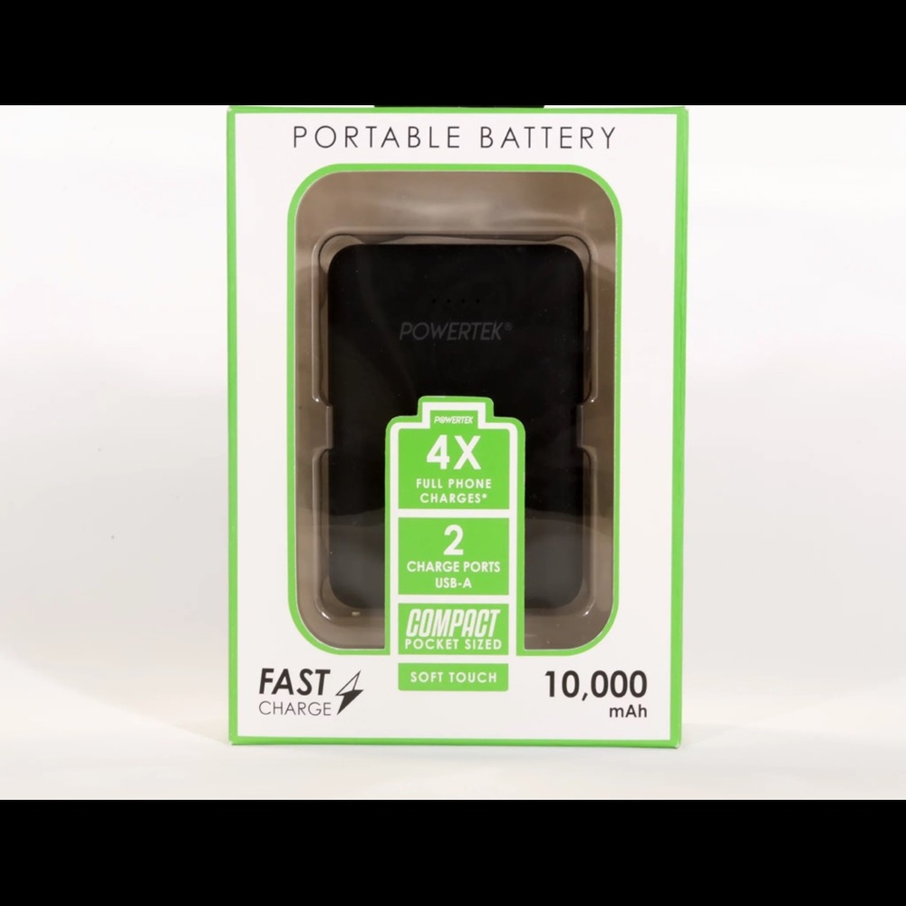 Liquipel Powertek Compact Portable Charger, Battery Bank 10000 mAh, Micro USB